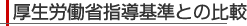 厚生労働省指導基準との比較